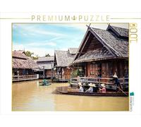 CALVENDO Puzzle Floating Markets in Ayutthaya | 1000 pièces Taille de la Pose 64 x 48 cm Puzzle Photo pour des Heures heureuses