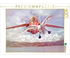 CALVENDO Puzzle Flugzeug und Schwan 1000 Teile Puzzle quer 1000 Pieces 64 x 48 cm from Liselotte Brunner-Klaus