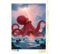 CALVENDO Puzzle For the Accuframe, riesiger roter Oktopus | 1000 pieces, finishe