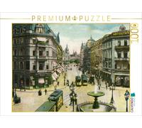 CALVENDO Puzzle Frankfurt am Main, Kaiserstraße mit Springbrunnen | 1000 Teile L
