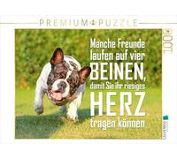 CALVENDO Puzzle Französische Bulldogge rennt japsend über Einen Rasen 1000 Teile Puzzle quer 1000 Pieces 64 x 48 cm from Verlag