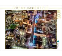 CALVENDO Puzzle Fremont Street Vue aérienne de Nuit | 1000 pièces Taille de la Pose 64 x 48 cm Puzzle Photo pour des Heures heureuses