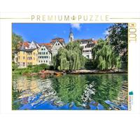 CALVENDO Puzzle Front du Neckar de Tübingen avec débarcadère pour Les canots pneumatiques 1000 Pieces 64 x 48 cm from Christoph Maas