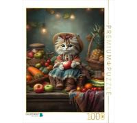 CALVENDO Puzzle Fruits et Légumes Frais par Type de Landfraude Offre Ce Petit Chat | 1000 Pièces de Lege Taille 48 x 64 cm Puzzle Photo pour des Heures Heureuses
