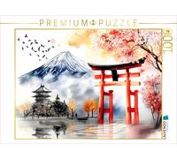 CALVENDO Puzzle Fuji and Torii - Japan | 1000 pieces, finished size 25.2 × 18.9