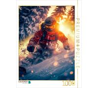 CALVENDO Puzzle Fun in the powder snow | 1000 pieces, finished size 25.2 × 18.9