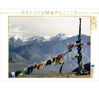 CALVENDO Puzzle Gebetsfahnen vor dem Himalaya 1000 Teile Puzzle quer | 1000 Teil