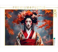 CALVENDO Puzzle Geisha in the fall | 1000 pieces, finished size 25.2 × 18.9 in (