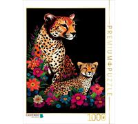 CALVENDO Puzzle Geparden | 1000 pieces, finished size 25.2 × 18.9 in (64 × 48 cm
