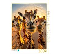 CALVENDO Puzzle Giraffes | 1000 pieces, finished size 25.2 × 18.9 in (64 × 48 cm