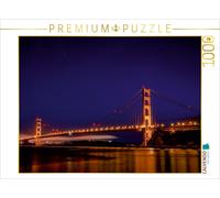 CALVENDO Puzzle Golden Gate Bridge mit Sternenhimmel 1000 Teile Puzzle quer | 10
