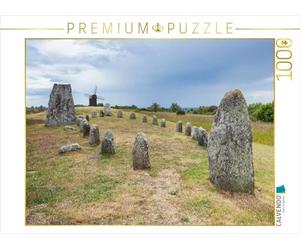 CALVENDO Puzzle Grabfeld mit Bockwindmühle 1000 Teile Puzzle quer 1000 Pieces 64 x 48 cm from Johann Schörkhuber