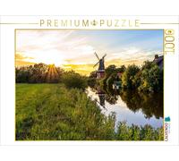 CALVENDO Puzzle Greetsiel Green Mill at sunset | 1000 pieces, finished size 25.2