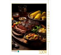 CALVENDO Puzzle Grilled smoked brisket with corn on the cob | 1000 pieces, finis