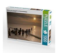 CALVENDO Puzzle Groynes sur la côte de la mer Baltique avec Le Coucher du Soleil 1000 Pieces 64 x 48 cm from Rico Ködder