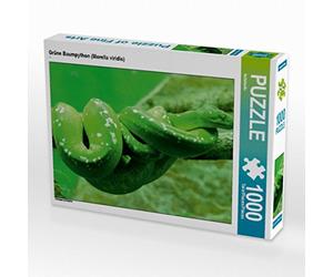 CALVENDO Puzzle Grüne Baumpython (Morelia Viridis) 1000 Teile Puzzle quer 1000 Pieces 64 x 48 cm from Kattobello