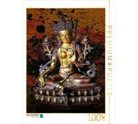CALVENDO Puzzle Grüne Tara, der weibliche Buddha des Mitgefühls | 1000 Teile Leg