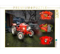 CALVENDO Puzzle Güldner Vintage Tractor | 1000 pieces, finished size 25.2 × 18.9
