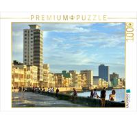 CALVENDO Puzzle Häuserzeile am Malecón in Havanna | 1000 Teile Lege-Größe 64x48c