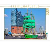 CALVENDO Puzzle Hamburg: Alexander von Humboldt II in front of the new Elbphilha