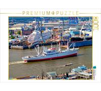 CALVENDO Puzzle Hamburg Hafenpanorama mit Museumsschiff Cap San Diego 1000 Teile Puzzle quer 1000 Pieces 64 x 48 cm from Peter Roder