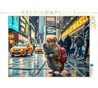 CALVENDO Puzzle Hamster à New York | 1000 pièces Taille de la Pose 64 x 48 cm Puzzle Photo pour des Heures heureuses