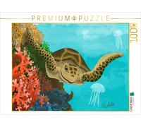 CALVENDO Puzzle Happy sea turtle in the coral reef | 1000 pieces, finished size