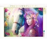 Puzzle · Harmonie et beauté | Elfe fleuriste mystique avec son cheval · 1000 pièces · Format assemblé 64 × 48 cm · CALVENDO Puzzle