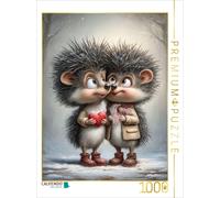 CALVENDO Puzzle Hérisson - Amour | 1000 pièces Taille de la Pose 48 x 64 cm Puzzle Photo pour des Heures heureuses