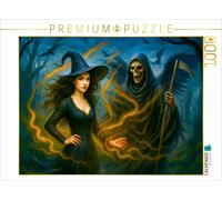 CALVENDO Puzzle Herbal witch with Grim Reaper | 1000 pieces, finished size 25.2