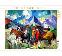 CALVENDO Puzzle Herd of horses | 1000 pieces, finished size 25.2 × 18.9 in (64 ×