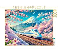 CALVENDO Puzzle High-speed train in front of Fujiyama | 1000 pieces, finished si