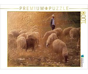CALVENDO Puzzle Hirte und Herde 1000 Teile Puzzle quer 1000 Pieces 64 x 48 cm from H.T.Manfred Zimmermann