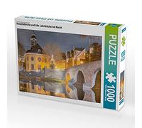 CALVENDO Puzzle Hospitalkirche und Alte Lahnbrücke bei Nacht 1000 Teile Puzzle quer 1000 Pieces 64 x 48 cm from Jürgen Trimbach