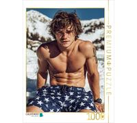 CALVENDO Puzzle Hot boy with six-pack in swimming trunks in the snow | 1000 piec