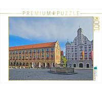 CALVENDO Puzzle Hôtel de Ville et Timonerie Memmingen | 1000 pièces Taille de la Pose 64 x 48 cm Puzzle Photo pour des Heures heureuses