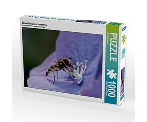 CALVENDO Puzzle Hoverfly sur Hortensia 1000 Pieces 64 x 48 cm from Silvia Hahnefeld