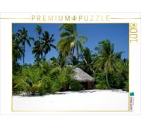 CALVENDO Puzzle Chalet sur la Plage du rêve Blanc 1000 Pieces 64 x 48 cm from Holger Jaschke