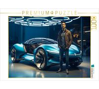CALVENDO Puzzle Hypermodernes Konzept Design Auto und junger Mann | 1000 Teile L