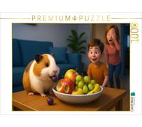 CALVENDO Puzzle I decide for myself what diet is - guinea pigs at the fruit plat