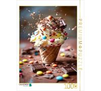 CALVENDO Puzzle Ice cream with colorful chocolate lentils and chocolate chip top