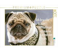 CALVENDO Puzzle « Ich Brauche keinen Mittelfinger, ich Mache das mit den Augen » - 1000 pièces - Dimensions : 64 x 48 cm - Puzzle Photo pour des Heures de Bonheur