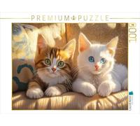 CALVENDO Puzzle Illustrations de Chats | 1000 pièces Taille de la Pose 64 x 48 cm Puzzle Photo pour des Heures heureuses