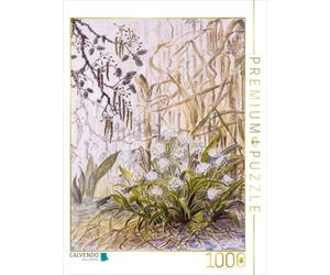 CALVENDO Puzzle Îlot dans Le Cours supérieur de la Rot : Flocon de Neige Sauvage avec roseaux et aulnes 1000 Pieces 48 x 64 cm from Nils Hoffmann