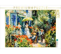 CALVENDO Puzzle Impressionistische Villa mit Menschen auf der Treppe im Garten |