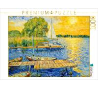 CALVENDO Puzzle Impressionistischer Sonnenuntergang am Wannsee mit Segelboot | 1