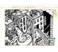 CALVENDO Puzzle Impressions de Graffitis en Noir et Blanc de Bielefeld 1000 Pieces 64 x 48 cm from Kurt Schwarzer