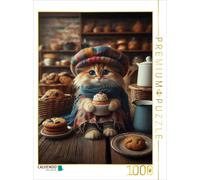 CALVENDO Puzzle In einer Bäckerei probiert diese kleine Katze einen Muffin | 100