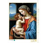 CALVENDO Puzzle inspiré de Leonardo da Vinci/Madonna Litta (1490), 1000 pièces, Taille de la Ponte, 48 x 64 cm, pour des Heures heureuses