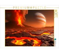 CALVENDO Puzzle Io - Fiery volcanic fields over Jupiter | 1000 pieces, finished